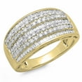 thumbnail image 1 of Dazzlingrock Collection 1.25 Carat (ctw) 14K Round & Baguette Diamond Anniversary Wedding Band 1 1/4 CT, Yellow Gold, Size 7, 1 of 1