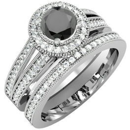 Dazzlingrock Collection Carat (ctw) Black Rhodium Plated 10K
