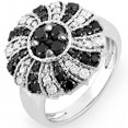thumbnail image 1 of Dazzlingrock Collection 1.25 Carat (ctw) 14k Black & White Round Diamond Ladies Cocktail Ring 1 1/4 CT, White Gold, Size 6.5, 1 of 1