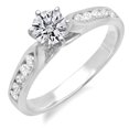 thumbnail image 1 of Dazzlingrock Collection 1.25 Carat (ctw) 14k Round Diamond Ladies Bridal Engagement Ring; Center 0.74 CT, White Gold, Size 6.5, 1 of 1