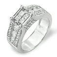 thumbnail image 1 of Dazzlingrock Collection 1.35 Carat (ctw) 14k Invisible Set Princess & Round Diamond Ladies Bridal Engagement Ring, White Gold, Size 7, 1 of 1