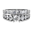 thumbnail image 1 of Dazzlingrock Collection 1.50 Carat (ctw) 14K Princess & Round Diamond Bridal Engagement Set 1 1/2 CT, White Gold, Size 5.5, 1 of 3