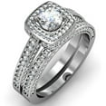 thumbnail image 1 of Dazzlingrock Collection 1.50 Carat (ctw) 14k Round Diamond Ladies Halo Style Bridal Engagement Ring Set Matching Band 1 1/2 CT, White Gold, Size 6, 1 of 1