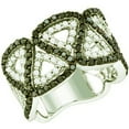 thumbnail image 1 of Dazzlingrock Collection 1.60 Carat (ctw) 10k Round White & Black Diamond Ladies Right Hand Fashion Band, White Gold, 1 of 1