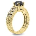 thumbnail image 1 of Dazzlingrock Collection 1.75 Carat (ctw) 14K Black & White Diamond Ladies Engagement Ring Set 1 3/4 CT, Yellow Gold, Size 7, 1 of 3