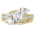 thumbnail image 1 of Dazzlingrock Collection 1.75 Carat (ctw) 14K Round Cut Diamond Swirl Bridal Engagement Ring Set 1 3/4 CT, Yellow Gold, Size 6, 1 of 4
