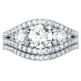thumbnail image 1 of Dazzlingrock Collection 1.75 Carat (ctw) 14K Round Diamond 3 Stone Bridal Engagement Ring Set 1 3/4 CT, White Gold, Size 4, 1 of 4