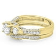 thumbnail image 1 of Dazzlingrock Collection 1.75 Carat (ctw) 14K Round Diamond 3 Stone Bridal Engagement Ring Set 1 3/4 CT, Yellow Gold, Size 7.5, 1 of 3