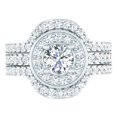 thumbnail image 1 of Dazzlingrock Collection 1.80 Carat (ctw) 14K Round White Diamond Bridal Halo Style Engagement Ring Set, White Gold, Size 10, 1 of 1