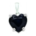 thumbnail image 1 of Dazzlingrock Collection 10K 6 MM Heart Blue Sapphire Ladies Heart Shaped Pendant, White Gold, 1 of 1
