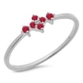 thumbnail image 1 of Dazzlingrock Collection 10K Round Cut Ruby Ladies Bridal Engagement Promise Ring, White Gold, Size 9.5, 1 of 1