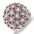 thumbnail image 1 of Dazzlingrock Collection 18K Round Ruby & White Diamond Ladies Cocktail Fireball Right Hand Ring, White Gold, Size 6.5, 1 of 1
