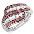 thumbnail image 1 of Dazzlingrock Collection 18K Round Ruby & White Diamond Ladies Cocktail Right Hand Ring, White Gold, Size 7.5, 1 of 1