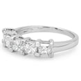 thumbnail image 1 of Dazzlingrock Collection 2.00 Carat (ctw) 14k Princess Cut White Diamond Ladies 5 Stone Bridal Wedding Band Anniversary Ring 2 CT, White Gold, Size 5.5, 1 of 3