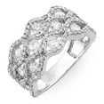 thumbnail image 1 of Dazzlingrock Collection 2.00 Carat (ctw) 14k Round Diamond Ladies Cocktail Right Hand Ring 2 CT, White Gold, Size 5, 1 of 1