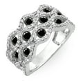 thumbnail image 1 of Dazzlingrock Collection 2.00 Carat (ctw) 14k Round White & Black Diamond Ladies Cocktail Right Hand Ring 2 CT, White Gold, Size 8, 1 of 1