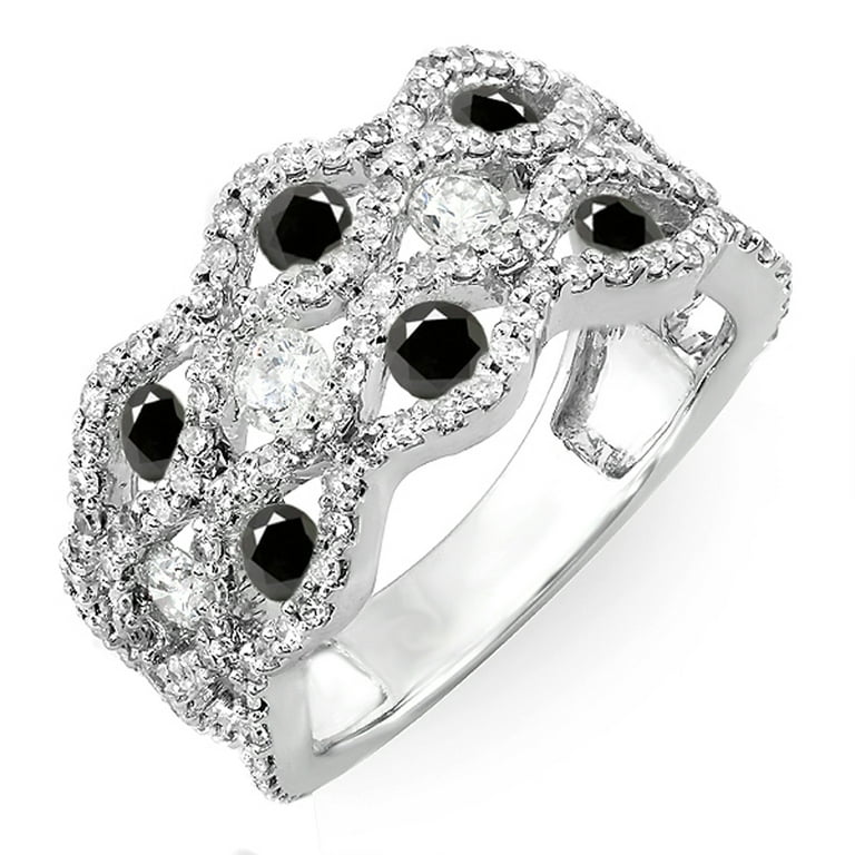 Dazzlingrock Collection Carat (ctw) 18k White And Black