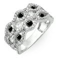 thumbnail image 1 of Dazzlingrock Collection 2.00 Carat (ctw) 18k White And Black Diamond Ladies Cocktail Right Hand Ring 2 CT, White Gold, Size 6, 1 of 1