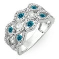 thumbnail image 1 of Dazzlingrock Collection 2.00 Carat (ctw) 18k White And Blue Diamond Ladies Cocktail Right Hand Ring 2 CT, White Gold, Size 6, 1 of 1