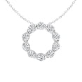 thumbnail image 1 of Dazzlingrock Collection 2.00 Cttw Round Lab Grown White Diamond Twisted Arms Open Circle Pendant Necklace with 18 inch Silver Chain for Women in 925 Sterling Silver, 1 of 5
