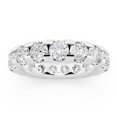 thumbnail image 1 of Dazzlingrock Collection 2.24 Carat Round Lab Grown White Diamond Classic Dome Eternity Ring for Women in 14K Solid White Gold Size 6.5, 1 of 6