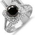 thumbnail image 1 of Dazzlingrock Collection 2.50 Carat (ctw) 14K Round Black & White Diamond Halo Engagement Bridal Ring, White Gold, Size 5.5, 1 of 1