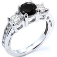 thumbnail image 1 of Dazzlingrock Collection 2.55 Carat (ctw) 14k Round Black And White Diamond Ladies Bridal Engagement Ring, White Gold, Size 6, 1 of 1
