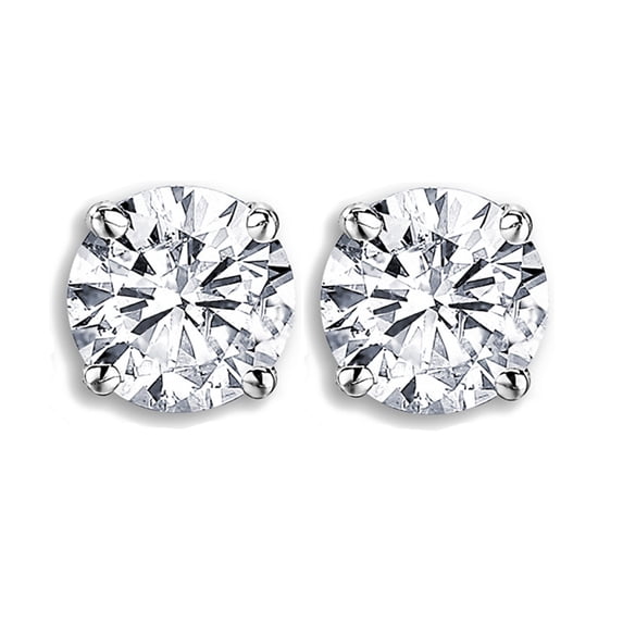 Dazzlingrock Collection 3.00 Carat (ctw) 14K Round Cut Moissanite Ladies Stud Earrings, White Gold