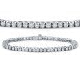 thumbnail image 1 of Dazzlingrock Collection 3.00 Carat (ctw) 14K Round Cut Real Diamond Ladies Tennis Bracelet 3 CT, White Gold, 1 of 1