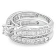 thumbnail image 1 of Dazzlingrock Collection 3.00 Carat (ctw) 14k Princess & Round Diamond Ladies Bridal Engagement Ring Set With Matching Band 3 CT, White Gold, Size 6.5, 1 of 3