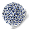 thumbnail image 1 of Dazzlingrock Collection 3.25 Carat (ctw) 10k Round Blue Sapphire Ladies Cocktail Fireball Right Hand Ring, White Gold, Size 7, 1 of 1
