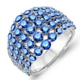 thumbnail image 1 of Dazzlingrock Collection 3.25 Carat (ctw) 10k Round Blue Sapphire Ladies Cocktail Right Hand Ring 3 1/4 CT, White Gold, Size 5.5, 1 of 1