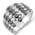 thumbnail image 1 of Dazzlingrock Collection 3.25 Carat (ctw) 10k Round White And Black Diamond Ladies Right Hand Ring 3 1/4 CT, White Gold, Size 7.5, 1 of 1