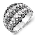 thumbnail image 1 of Dazzlingrock Collection 3.25 Carat (ctw) 10k Round White And Black Diamond Ladies Right Hand Ring 3 1/4 CT, White Gold, Size 9, 1 of 1