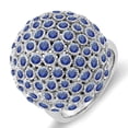 thumbnail image 1 of Dazzlingrock Collection 3.25 Carat (ctw) 18k Round Blue Sapphire Ladies Cocktail Fireball Right Hand Ring, White Gold, Size 6, 1 of 1