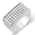 thumbnail image 1 of Dazzlingrock Collection 3.50 Carat (ctw) 14k Round Hip Hop Diamond Mens Ring, White Gold, Size 12, 1 of 1