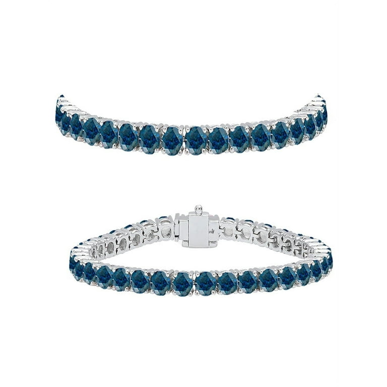 LADIES BRACELET 5.00CT ROUND DIAMOND 14K WHITE GOLD LADIES BRACELET 5.00CT ROUND DIAMOND 14K WHITE GOLD