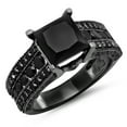 thumbnail image 1 of Dazzlingrock Collection 5.00 Carat (ctw) Black Rhodium Plated 14K Black Diamond Ladies Engagement Ring, White Gold, Size 4, 1 of 1