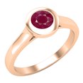 thumbnail image 1 of Dazzlingrock Collection 5mm Round Ruby Solitaire Engagement Ring for Women (Color Red, Clarity Highly Included) in 18K Rose Gold, Size 10, 1 of 5