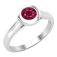 thumbnail image 1 of Dazzlingrock Collection 5mm Round Ruby Solitaire Engagement Ring for Women (Color Red, Clarity Highly Included) in 925 Sterling Silver, Size 7.5, 1 of 5