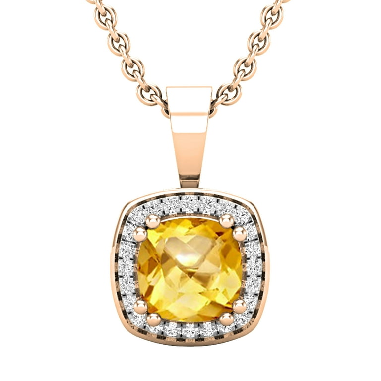 LADIES PENDANT WITH CHAIN 0.10CT ROUND DIAMOND 10K ROSE GOLD LADIES PENDANT WITH CHAIN 0.10CT ROUND DIAMOND 10K ROSE GOLD