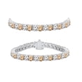 thumbnail image 1 of Dazzlingrock Collection 7.00 Carat (ctw) 14K Round Real Champagne & White Diamond Ladies Tennis Bracelet 7 CT, White Gold, 1 of 1