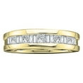 thumbnail image 1 of Dazzlingrock Collection Baguette & Princess Invisible White Diamond Wedding Band For Men 1/2 CT (0.55 ctw, Color I-J,Clarity I2-I3) in 10K Yellow Gold, Size 9.5, 1 of 3