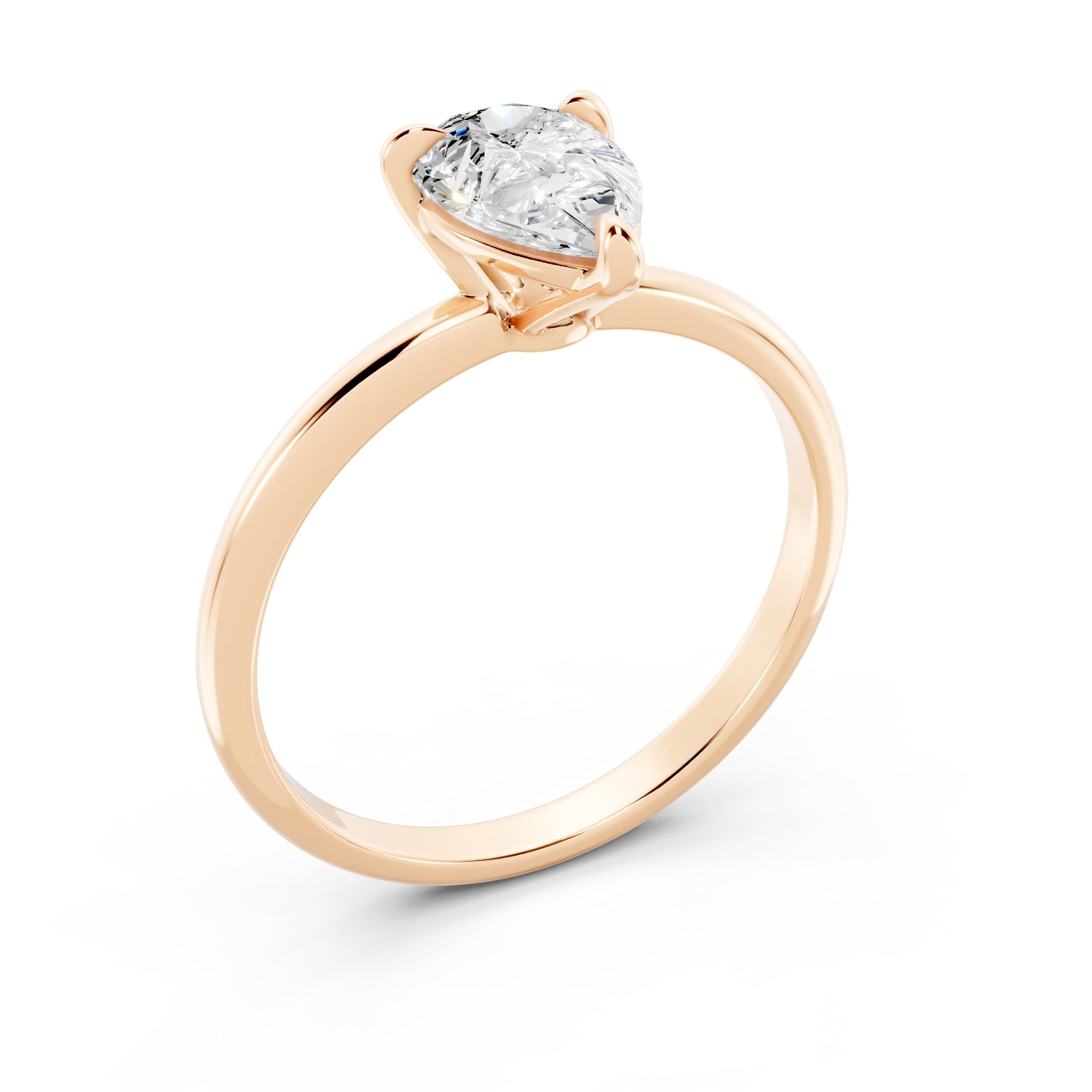 Dazzlingrock Collection Center Stone Lab White Diamond, Metal 18K Rose ...