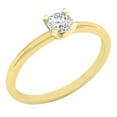 thumbnail image 1 of Dazzlingrock Collection IGI CERTIFIED Round Lab Grown Diamond Solitaire Ring 1/4 CT for Women (0.25 ctw, Color H-I, Clarity SI2) in 18K Yellow Gold, Size 9.5, 1 of 5