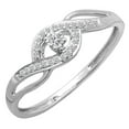 thumbnail image 1 of Dazzlingrock Collection IGI CERTIFIED Round White Diamond Criss Cross Engagement Bridal Promise Ring for Women (0.15 ctw, Color I-J, Clarity I1-I2) in 14K White Gold, Size 9.5, 1 of 1