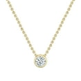 thumbnail image 1 of Dazzlingrock Collection IGI Certified 0.75 Carat (ctw) Round Lab Grown White Diamond Solitaire Filigree Bezel Set Pendant with 18 inch Gold Chain for Her in 10K Solid Yellow Gold, 1 of 4