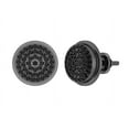 thumbnail image 1 of Dazzlingrock Collection Round Black Diamond Double Halo Style Screwback Stud Earrings for Unisex (0.33 ctw, Color Black, Clarity Opaque) in Black Plated 925 Sterling Silver, 1 of 4