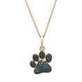 thumbnail image 1 of Dazzlingrock Collection Round Blue Diamond Dog Paw Print Pendant for Women with 18 Inch Gold Chain (0.35 ctw, Color Blue, Clarity I2-I3) in 18K Rose Gold, 1 of 3