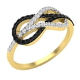 thumbnail image 1 of Dazzlingrock Collection Round Enhanced Black & White Diamond Infinity Right Hand Ring for Women (0.35 ctw, Color I-J, Clarity I2-I3) in 10K Yellow Gold, Size 9, 1 of 6